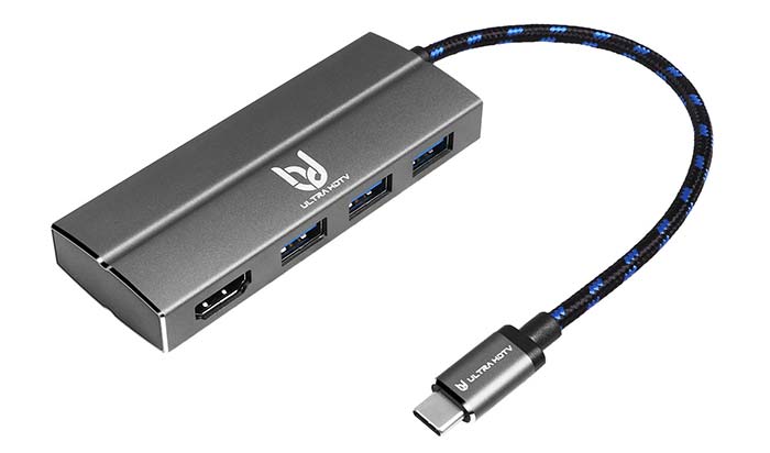 Ultra HDTV USB-C Multifunktions-Hub, Typ-C zu HDMI/USB